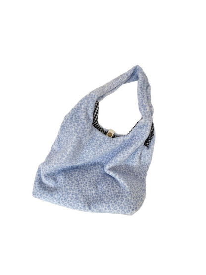 Cosbai – Plush Shoulder Bag with Leopard Pattern