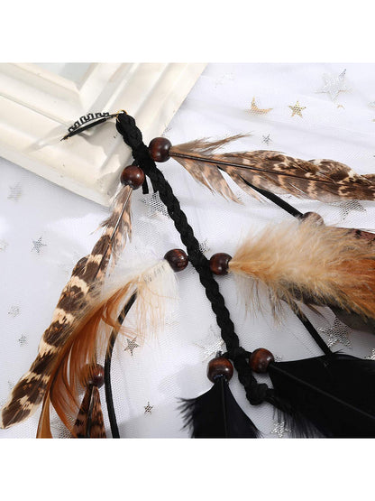 Hairish - Boho Dark Feather Hair Clip Headpiece