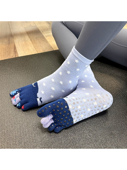 Rufia - Starry Whale Anti-Slip Five-Toe Socks