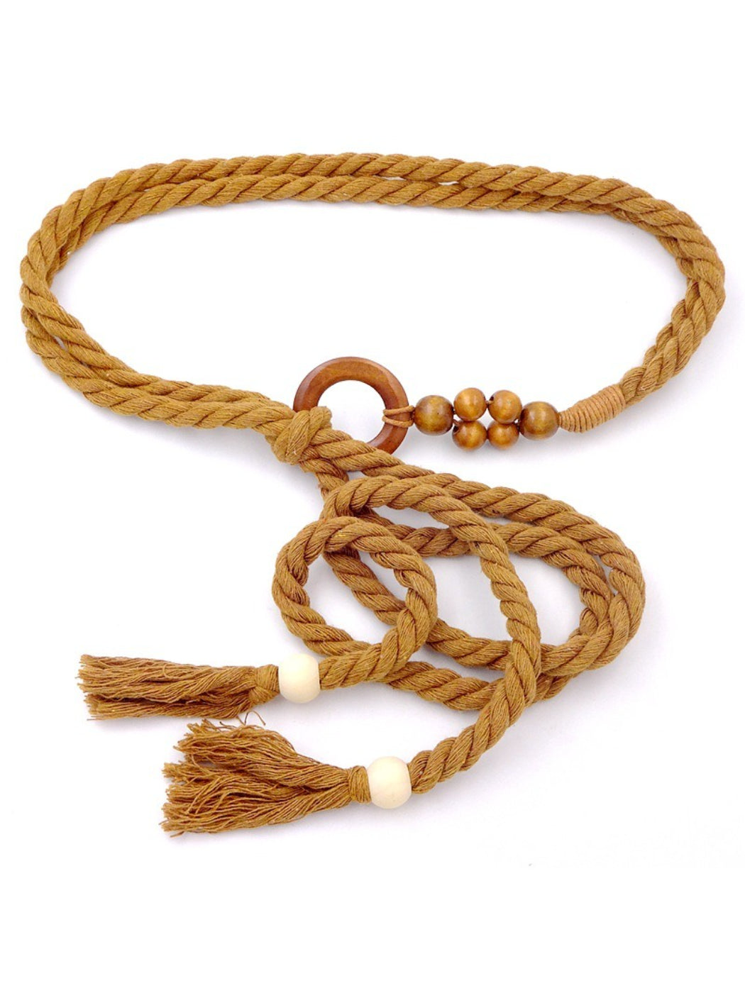 Beco Vibrant Braided Beads Ring Detail Waist Belt alternate product view