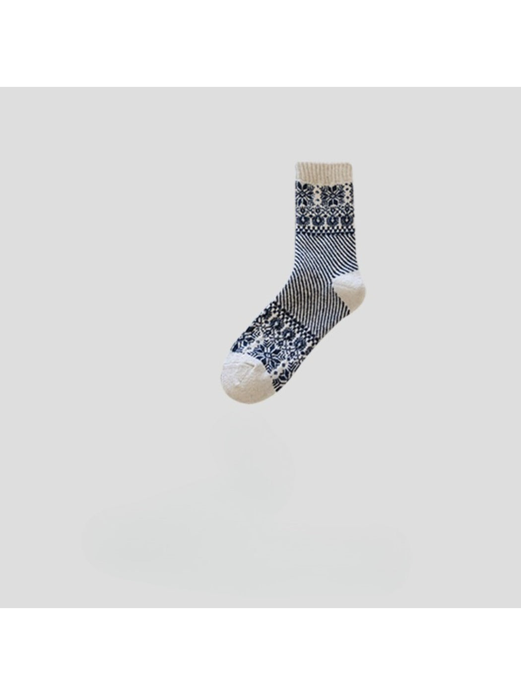 Rufia - Soft Geometric Knit Crew Socks