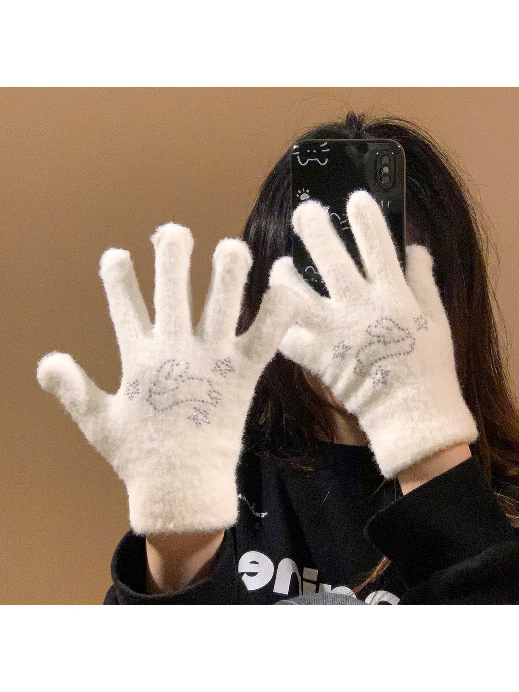 Gloving - Bunny and Star Knit Winter Gloves