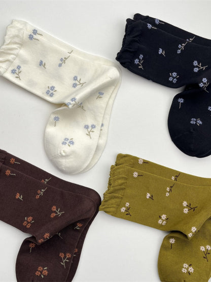 Rufia - Cute Floral Winter Sweet Socks - Soft & Warm