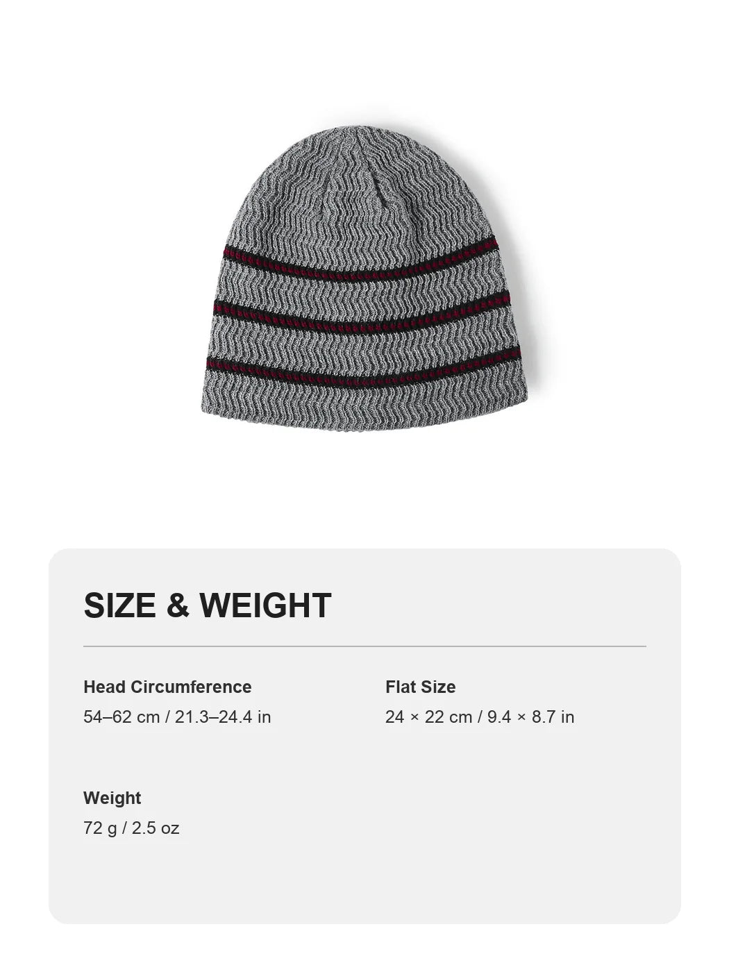 Haila - Contrast Stripe Fleece-Lined Knit Beanie