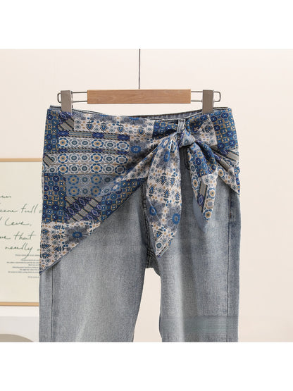 Scarvii - Fashion Floral Pattern Triangle Scarf