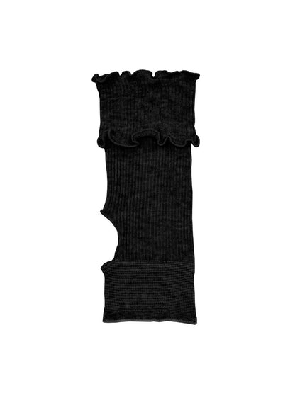Rufia - Ruffle Edge Ribbed Crew Socks