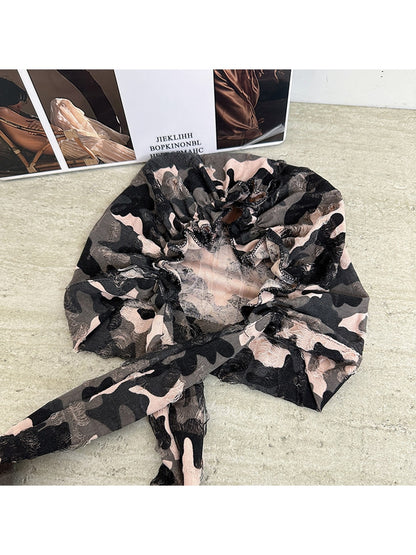 Haila - Camo Pattern Brimless Knit Hat