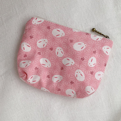 Cosbai canvas printed coin purse displayed on white background showing print details