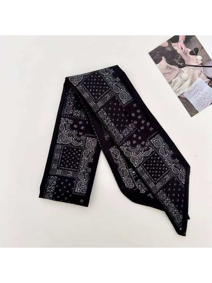 Scarvii Vintage Paisley Print Skinny Scarf