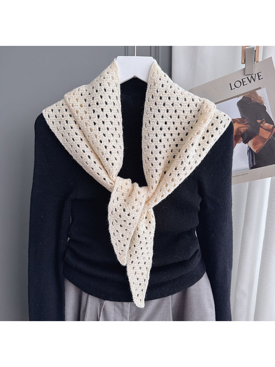 Scarvii - Open Knit Lightweight Tie Scarf