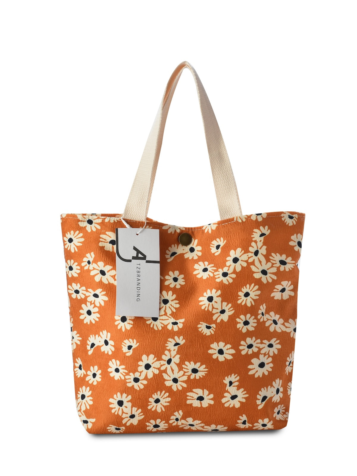 Cosbai - Vintage Artistic Floral Corduroy Tote