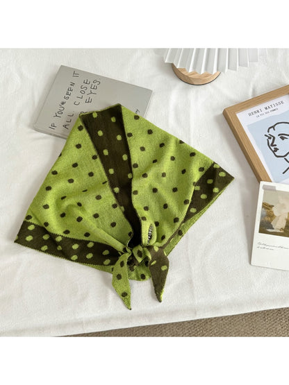 Scarvii - Polka Dot Color Block Triangle Bandana