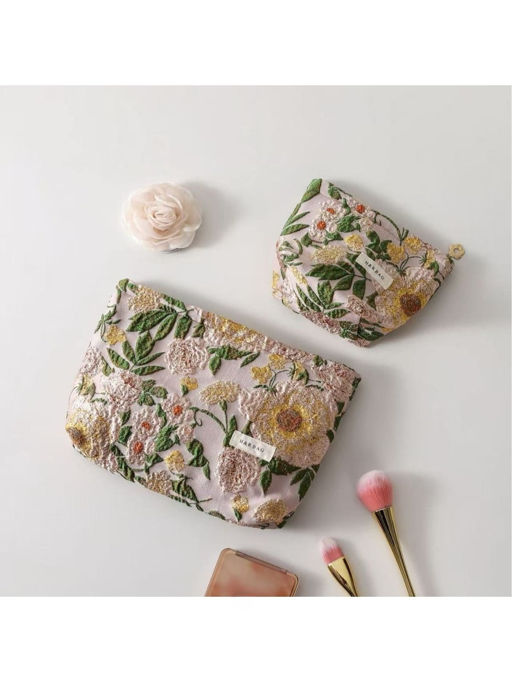 Cosbai - Women's Floral Makeup Storage Pouch Bag