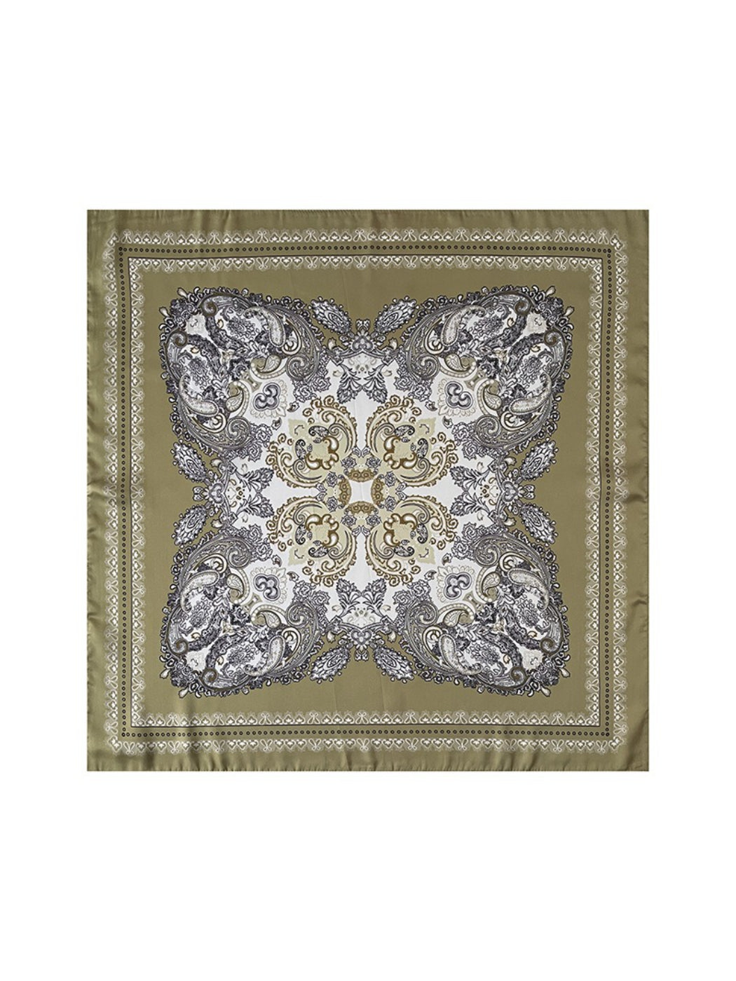 Scarvii - Graphic Paisley Colorblock Scarf