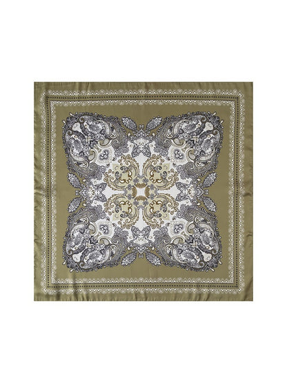 Scarvii - Graphic Paisley Colorblock Scarf