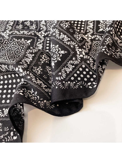 Scarvii - Mixed Floral Dot Patchwork Square Scarf