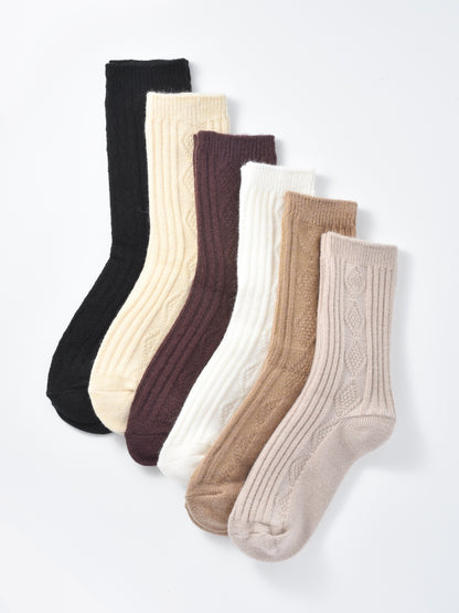 Rufia - Solid Color Mid-Calf Socks