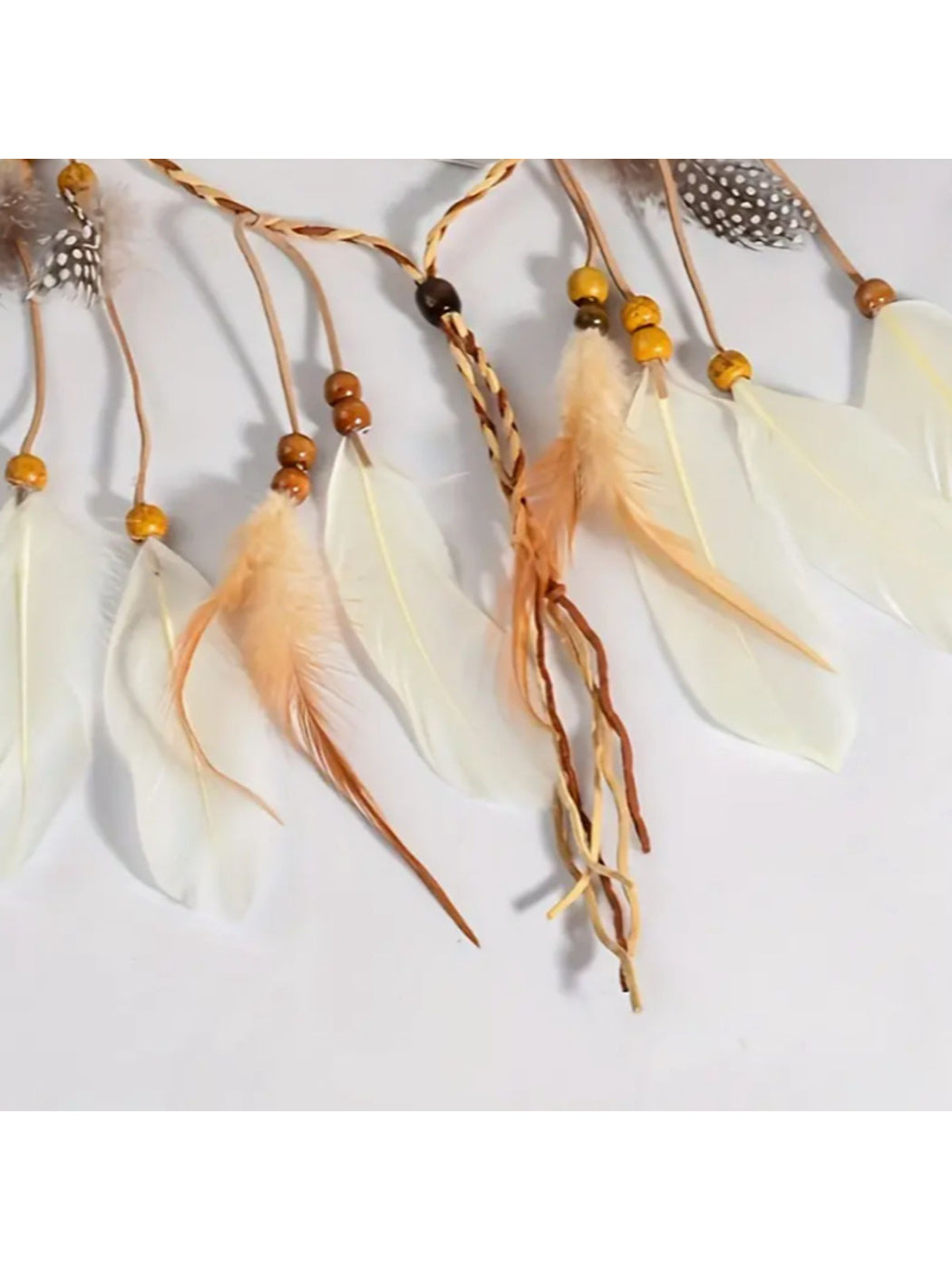 Hairish - Boho Light Feather Beaded Hair Headpiece