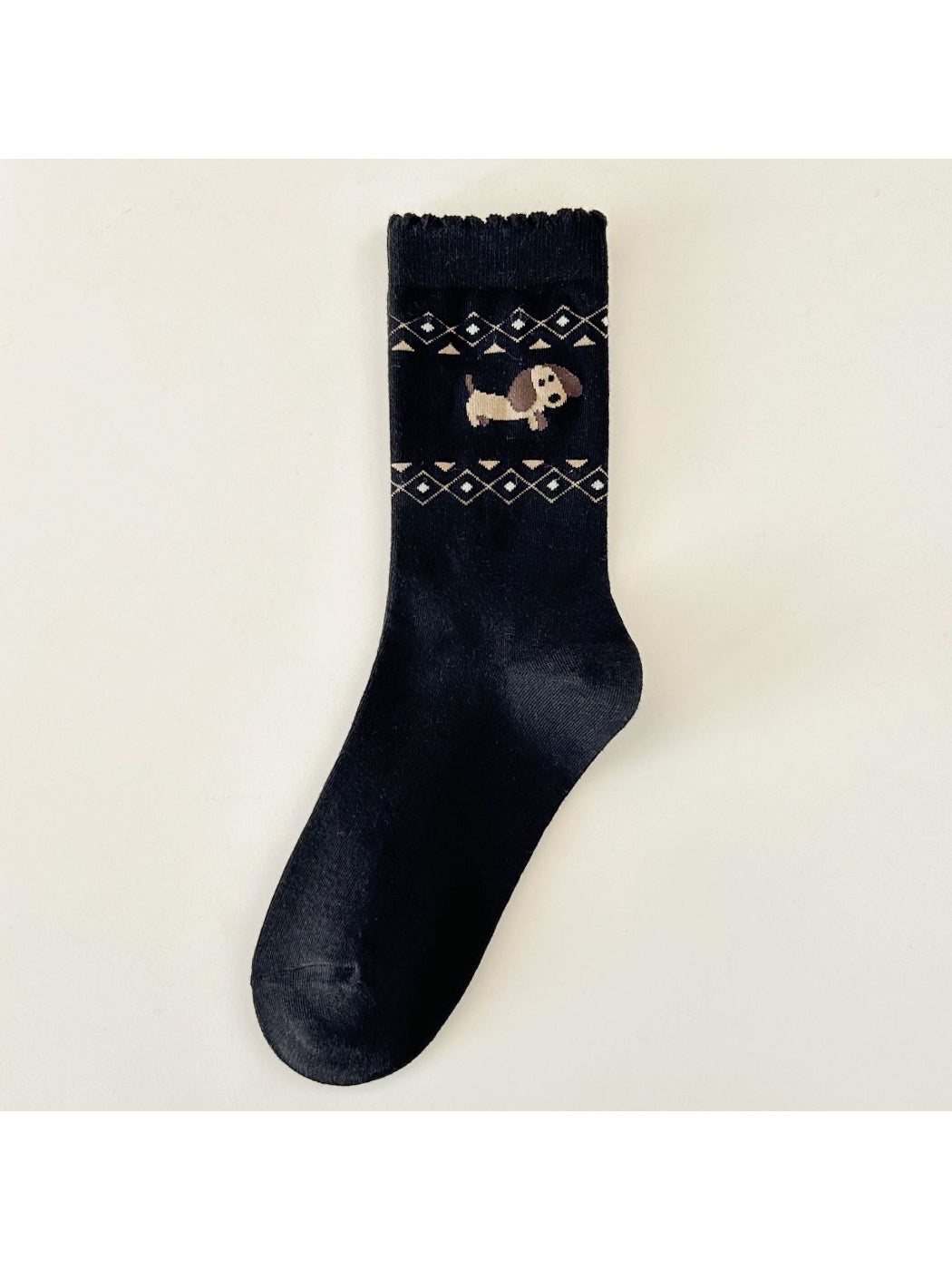 Rufia – Retro Fair Isle Cartoon Socks