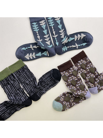 Rufia - Retro Unisex Mid-Calf Socks - Unique & Stylish