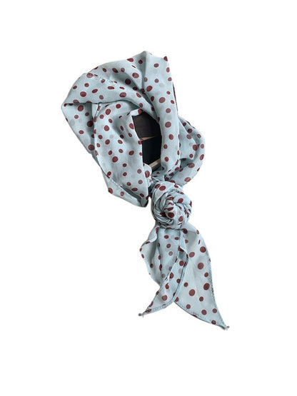 Scarvii - Vintage Classic Spot Print Long Scarf Headband