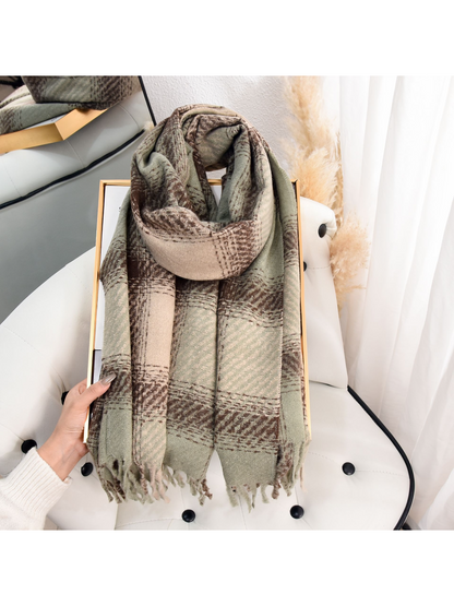 Scarvii - Soft Plaid Winter Scarf