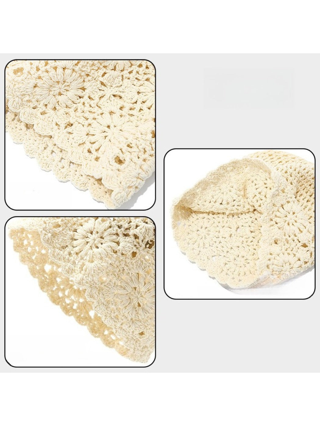 Haila - Bohemian Women's Openwork Crochet Beanie
