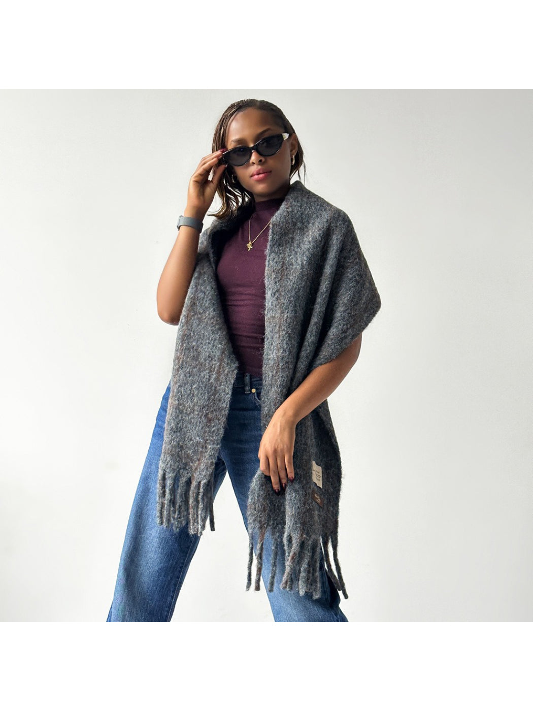 Scarvii - Soft Brushed Plaid Winter Scarf
