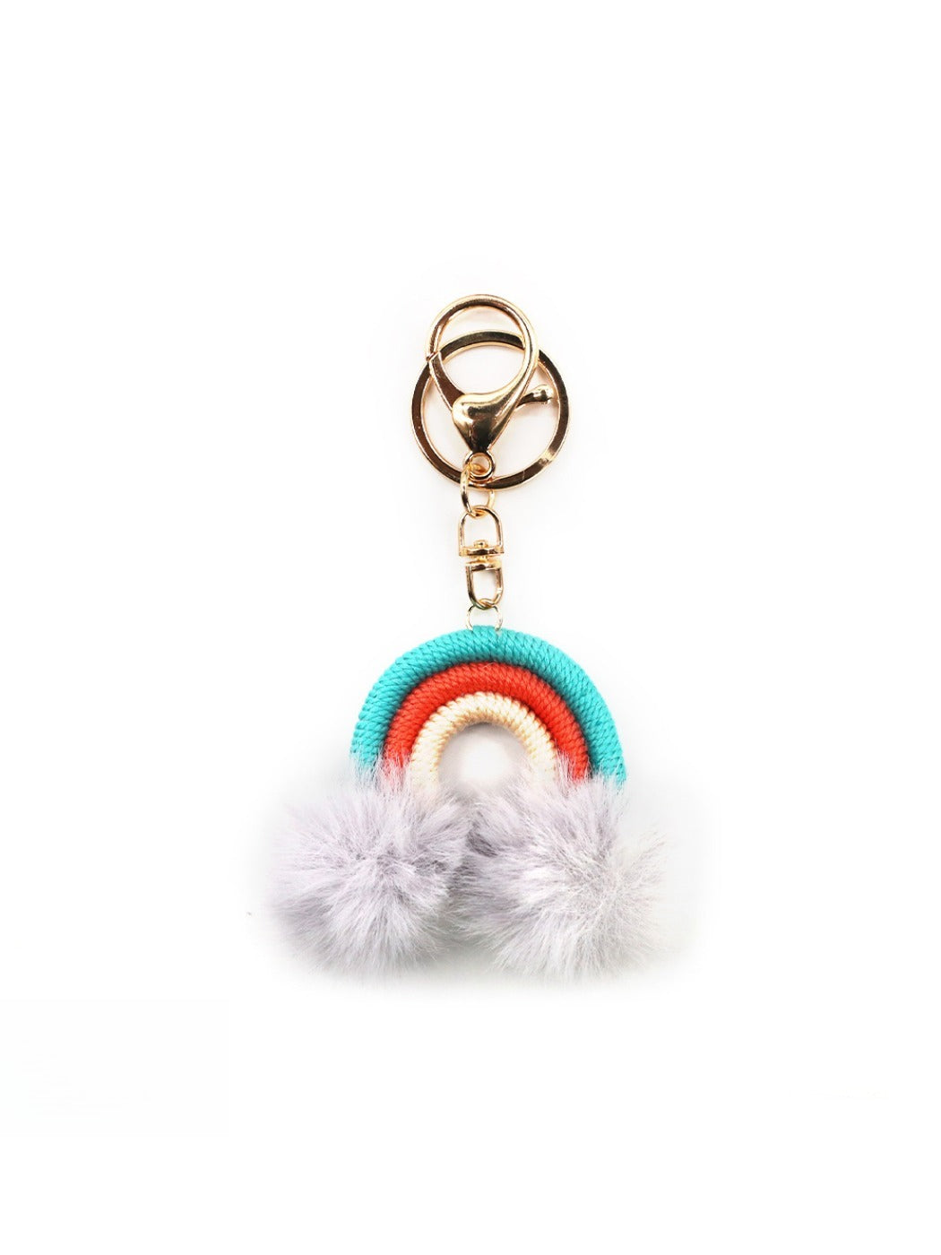 Koco Rainbow Shaped Keychain with Pom main product view