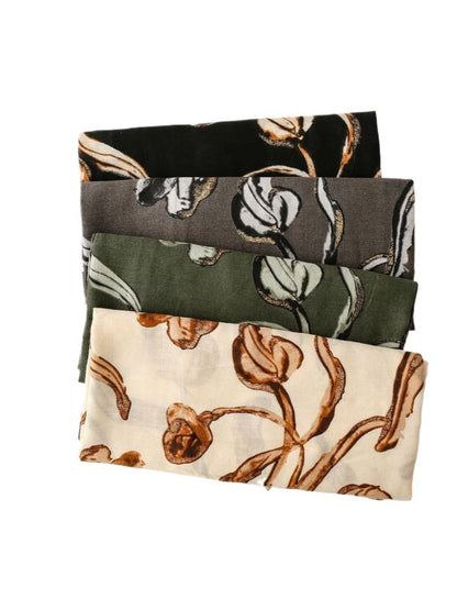 Scarvii - Abstract Tulip Sketch Print Scarf