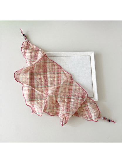 Scarvii - Retro Prin Bead Tip Triangular Scarf