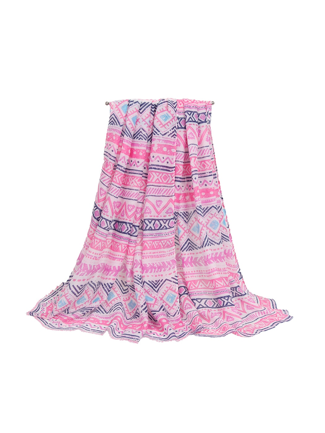 Scarvii - Aztec Geometric Print Long Scarf