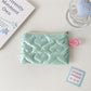Cosbai - Quilted Heart Pattern Zip Pouch Bag