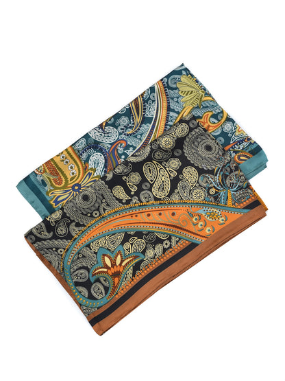 Scarvii – Abstract Paisley Print Long Scarf