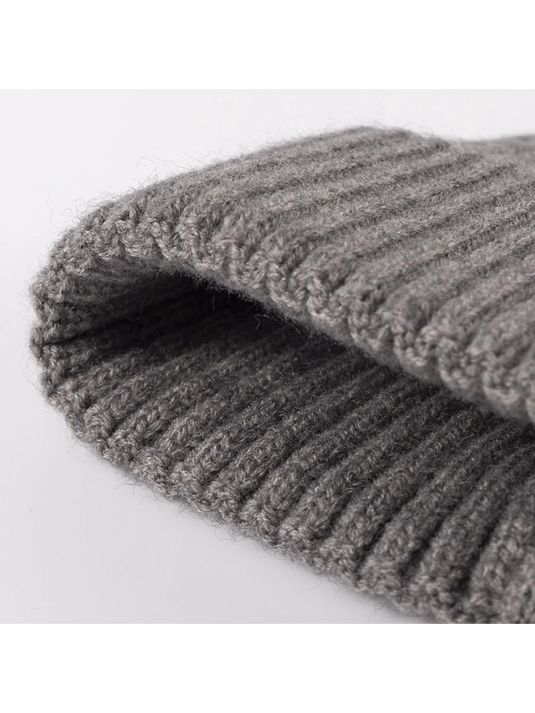 Haila - Solid Rib Knit Cuffed Beanie