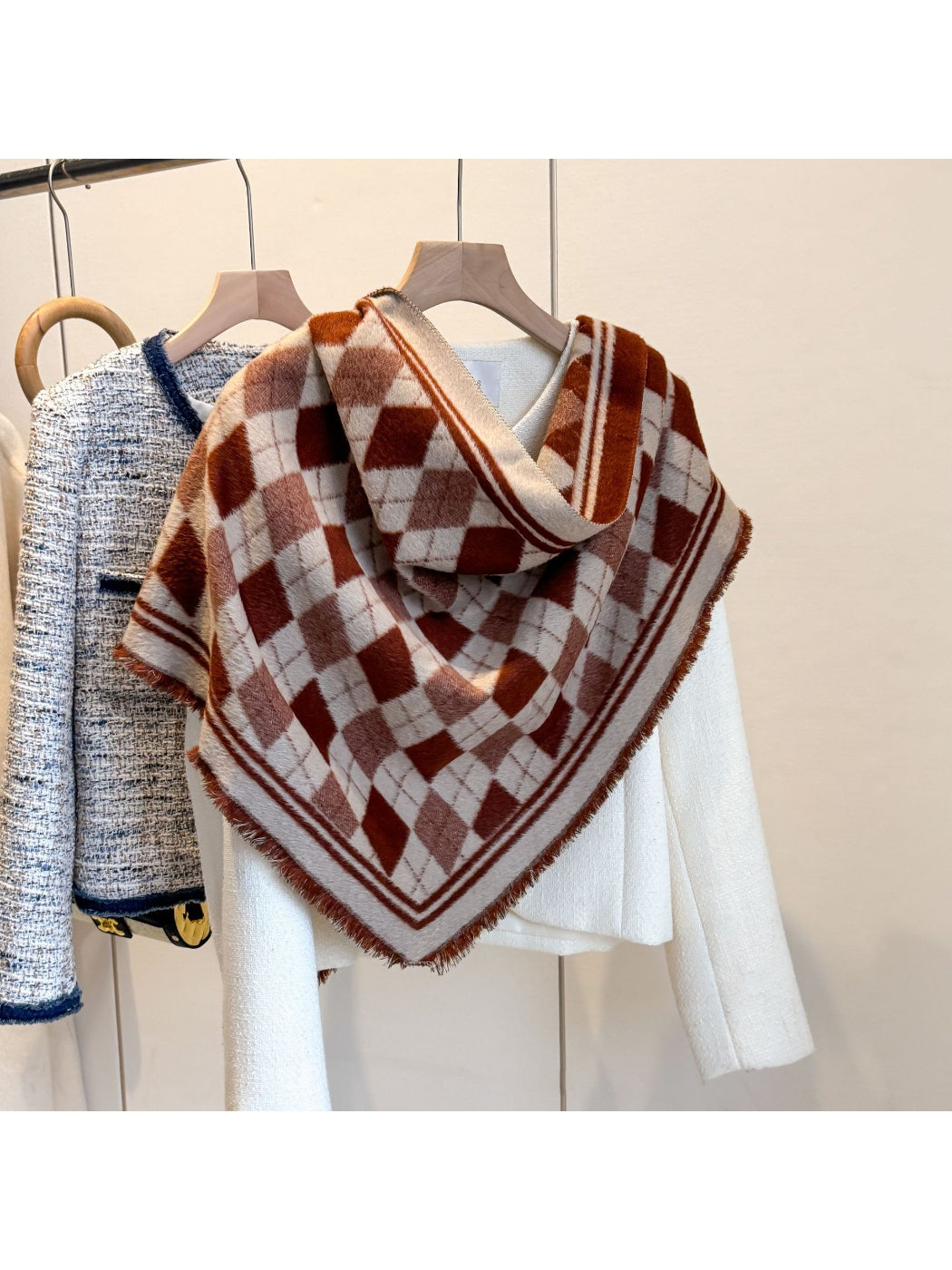 Scarvii - Classic Pattern Knit Wrap Scarf