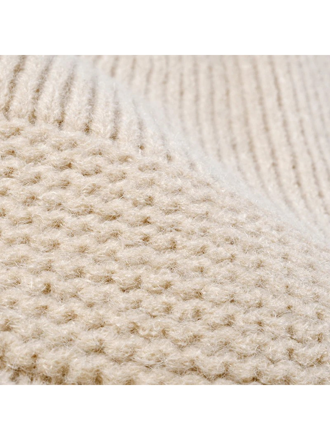 Haila - Contrast Trim Fold-Over Knit Beanie