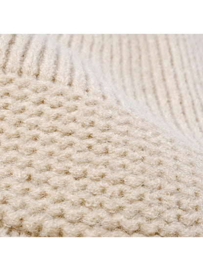 Haila - Contrast Trim Fold-Over Knit Beanie