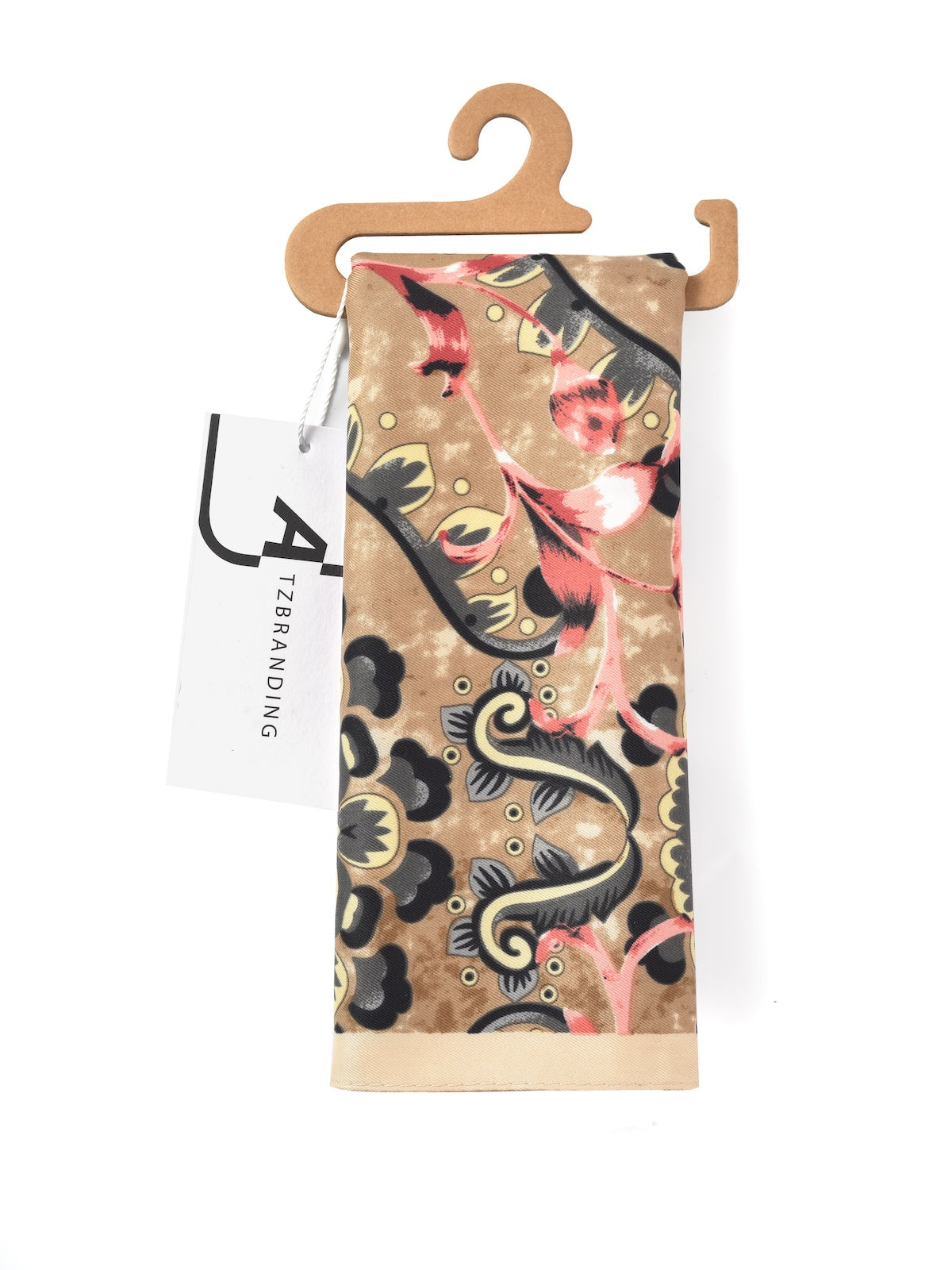 Scarvii - Floral Print Square Scarf