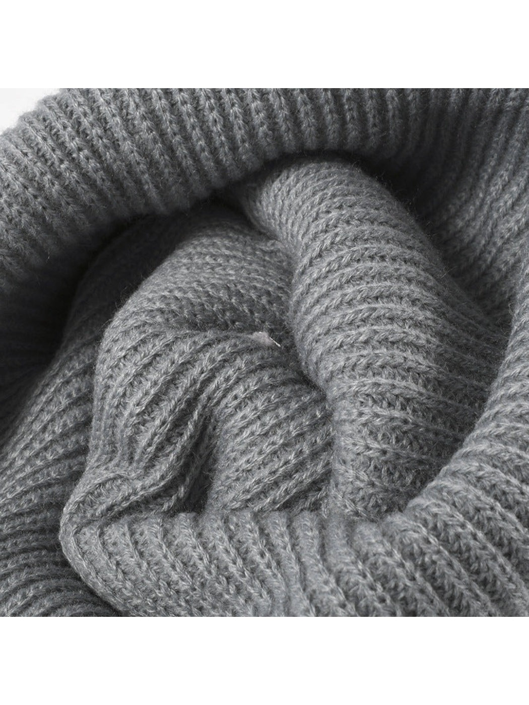 Haila - Solid Ribbed Cuffed Acrylic Knit Beanie