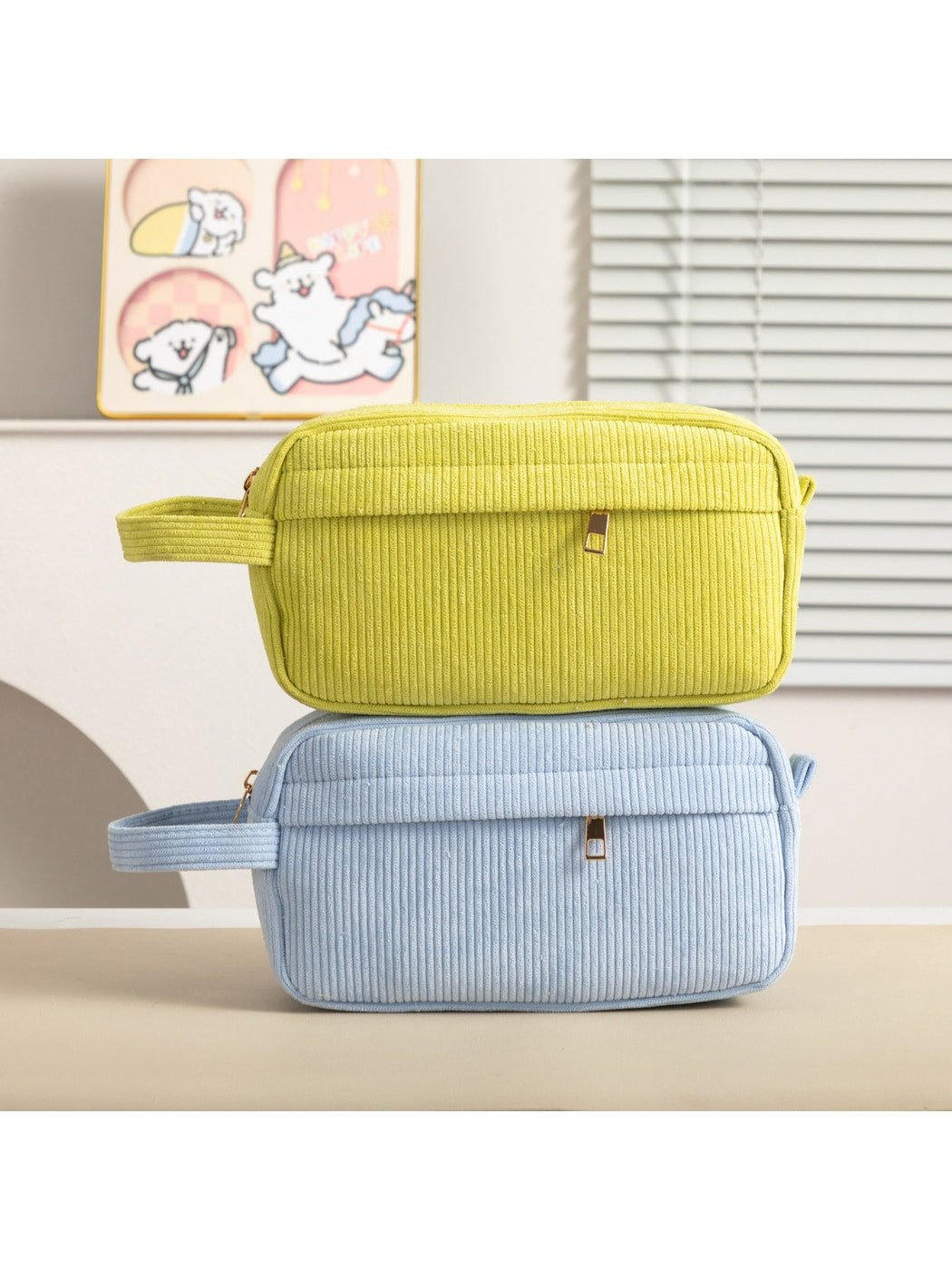 Cosbai - Simple Pastel-toned Toiletry Bag