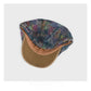 Haila washed denim plaid vintage newsboy cap angled to show overall shape and style