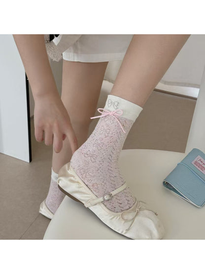 Rufia - Delicate Bow Cuff Crew Socks product image 2