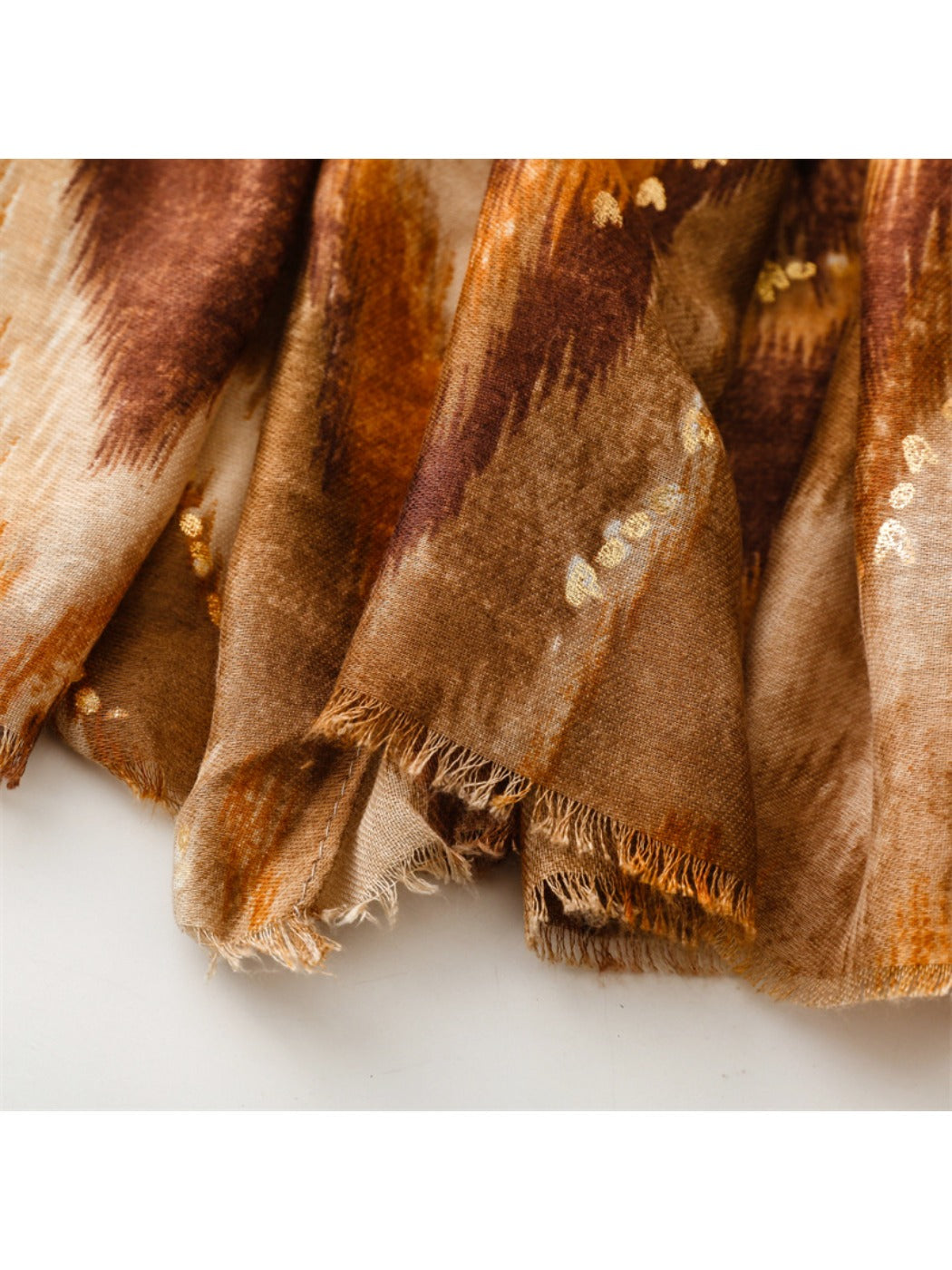 Scarvii - Winter Scarf & Shawl with Gold Foil Printing & Mountain Pattern