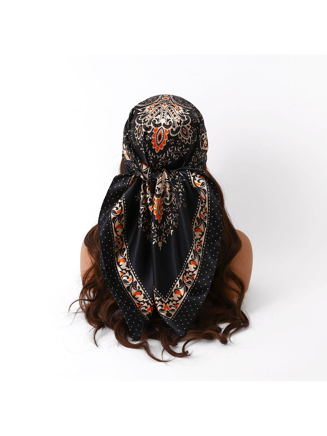 Scarvii - Retro Paisley Mandala Print Square Scarf