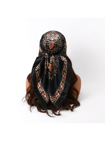 Scarvii - Retro Paisley Mandala Print Square Scarf