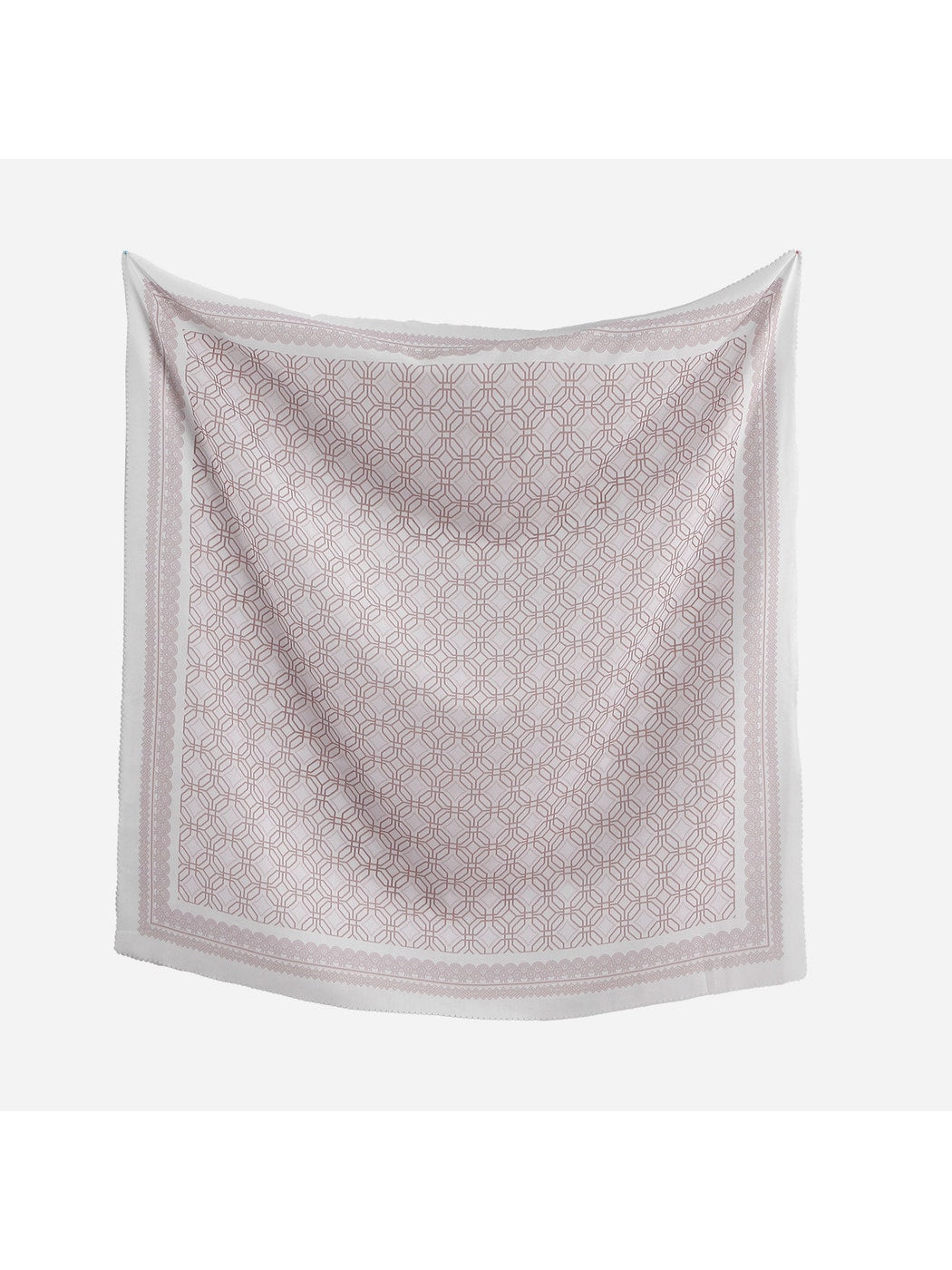 Scarvii - Vintage Border Print Square Scarf