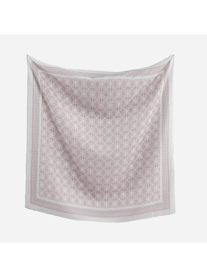 Scarvii - Vintage Border Print Square Scarf