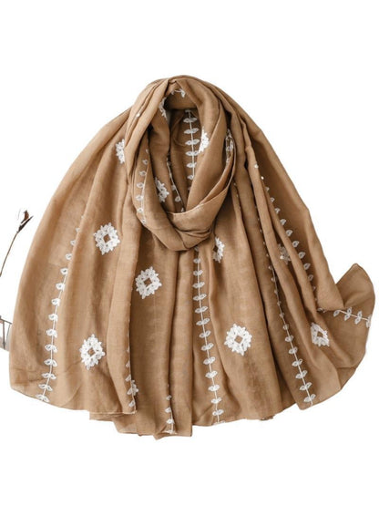 Scarvii - Modern Motif Trim Soft Scarf