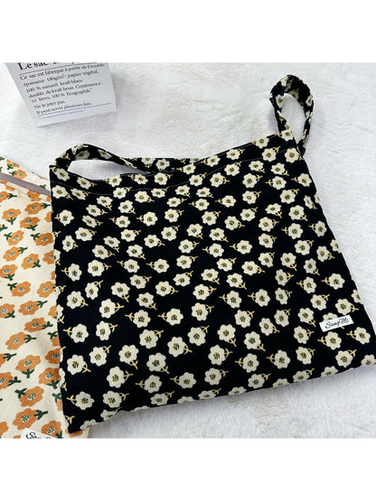 Cosbai - Floral Print Shoulder Bag